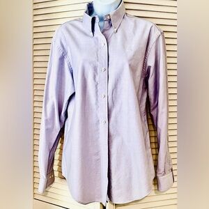 Brooks Brothers shirt supima cotton buttoned long sleeve & torso curved hem NWOT